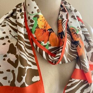 BILL BLASS colourful vintage silk scarf
